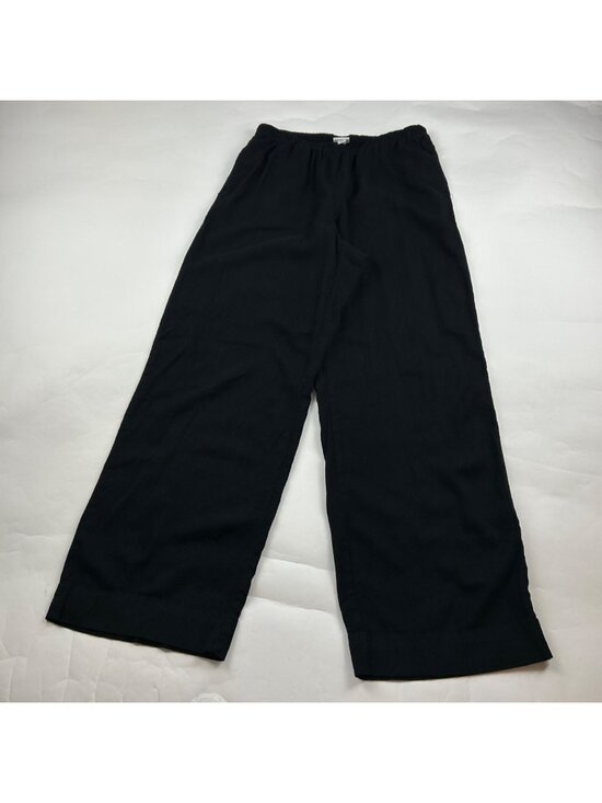 a new day Pants - A New Day Black Linen Blend Wide Leg Lounge Pant S